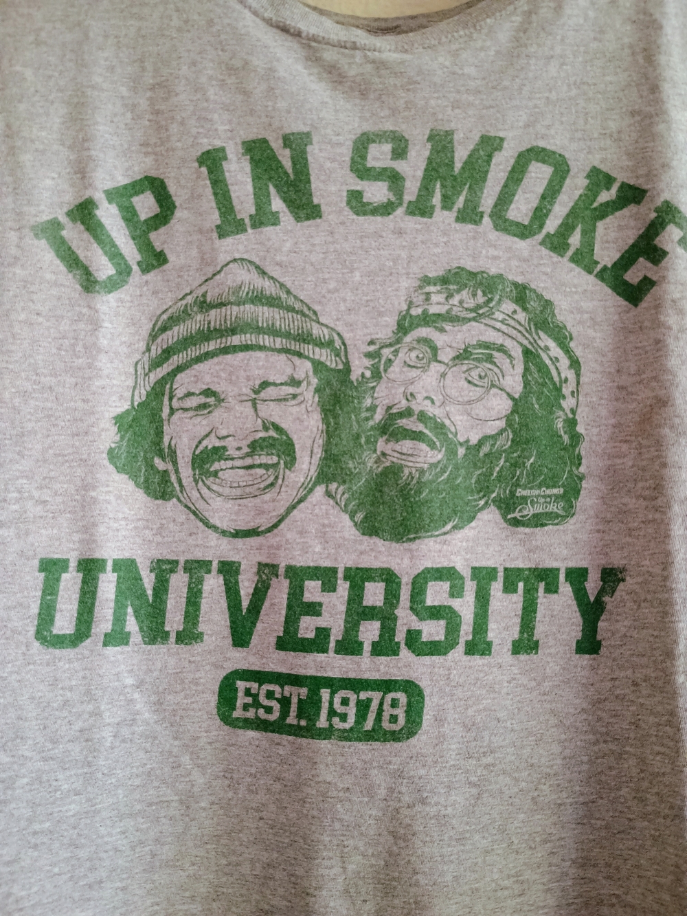 Vintage Cheech and Chong Up In Smoke Graphic T Shirt Grey Mens Size 3XL